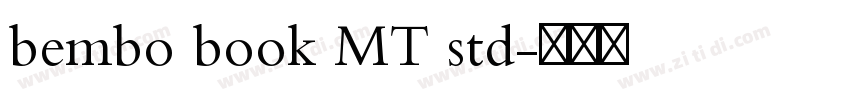 bembo book MT std字体转换